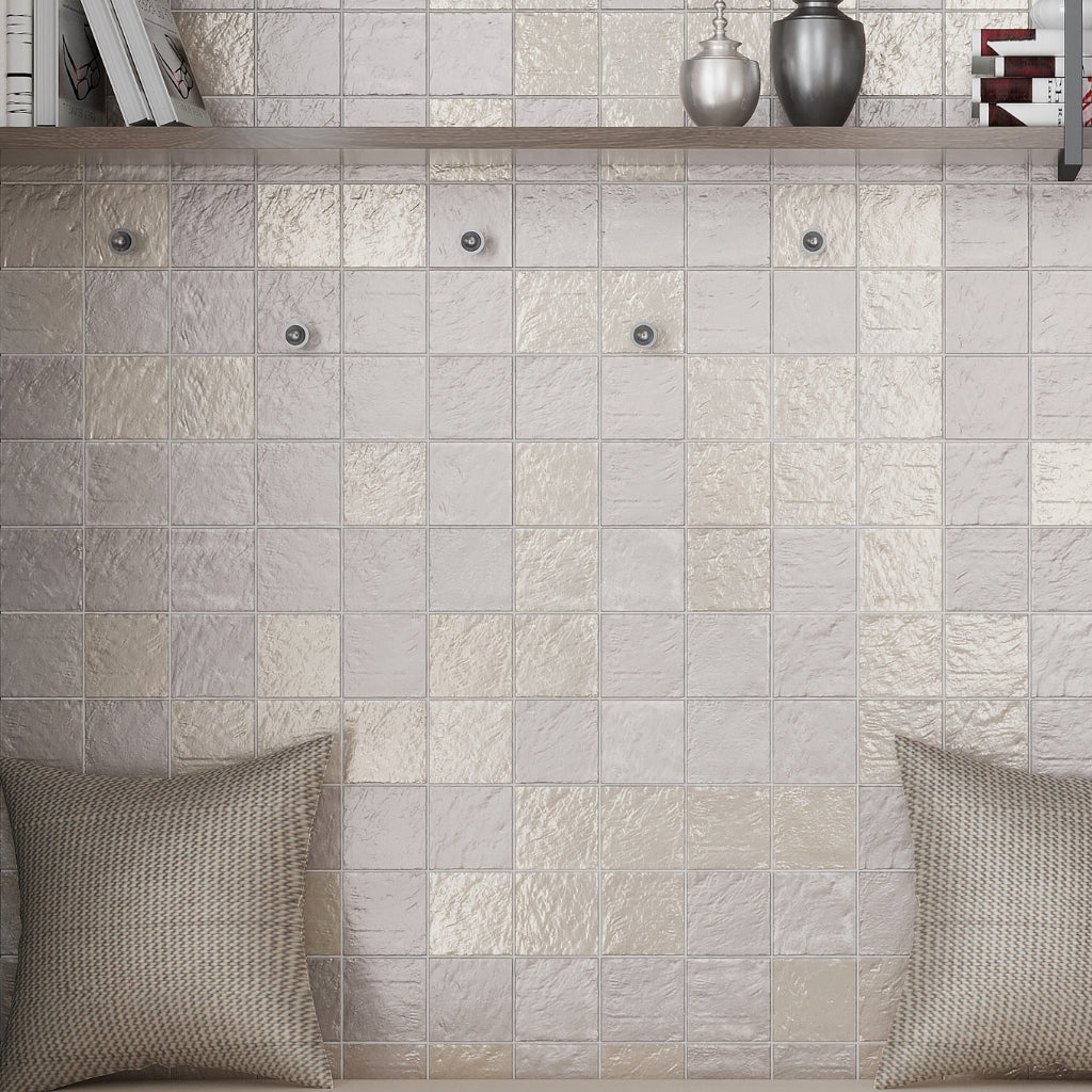 Cloud Gray 4x4 Ceramic Tile – Dual Finish for Walls & Backsplashes