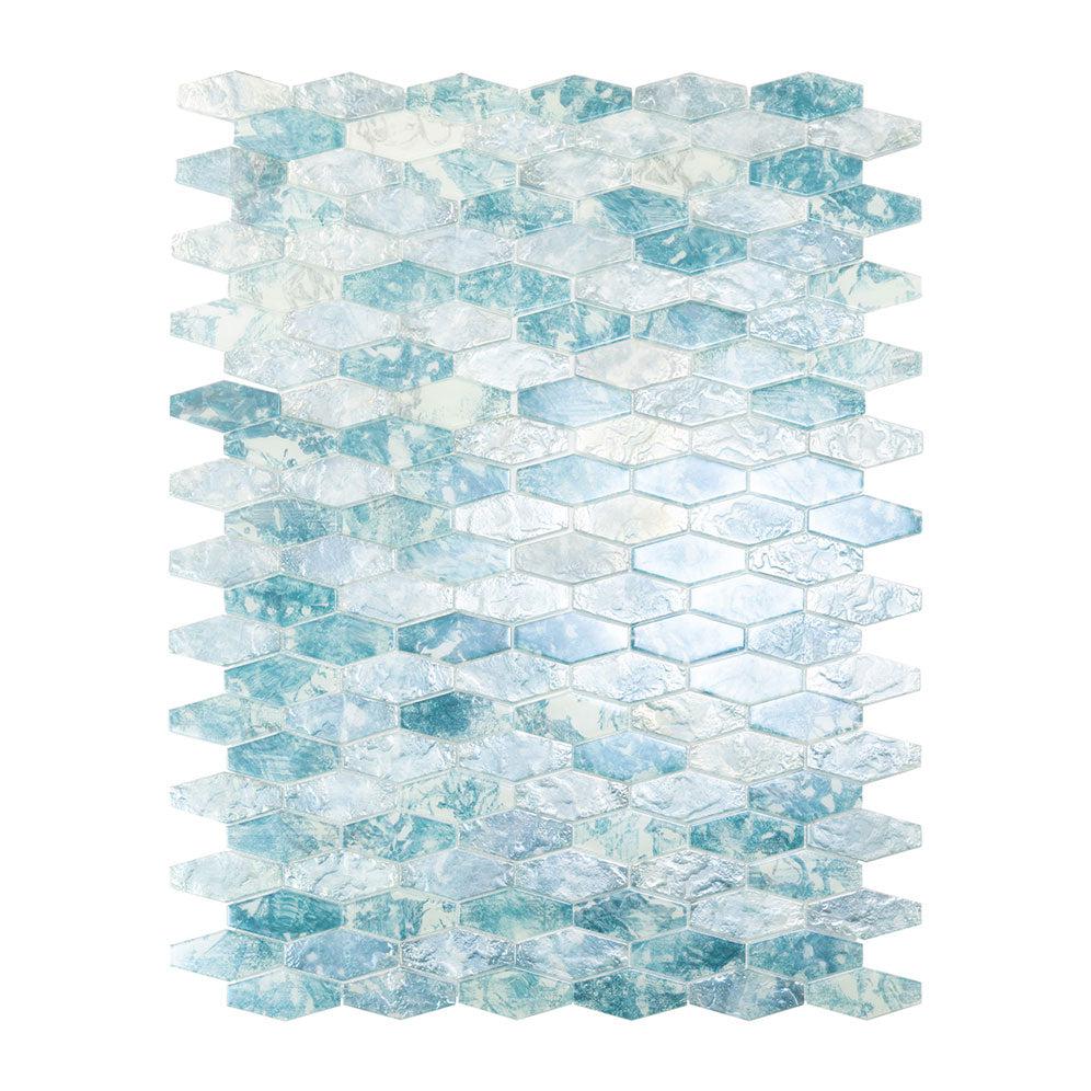 Aqua 11 x 12 Matte Glass Mosaic Tile - Sample