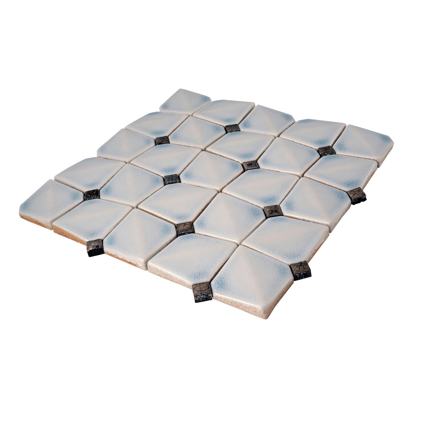 Frost White 12x12 Glossy Ceramic Mosaic Tile