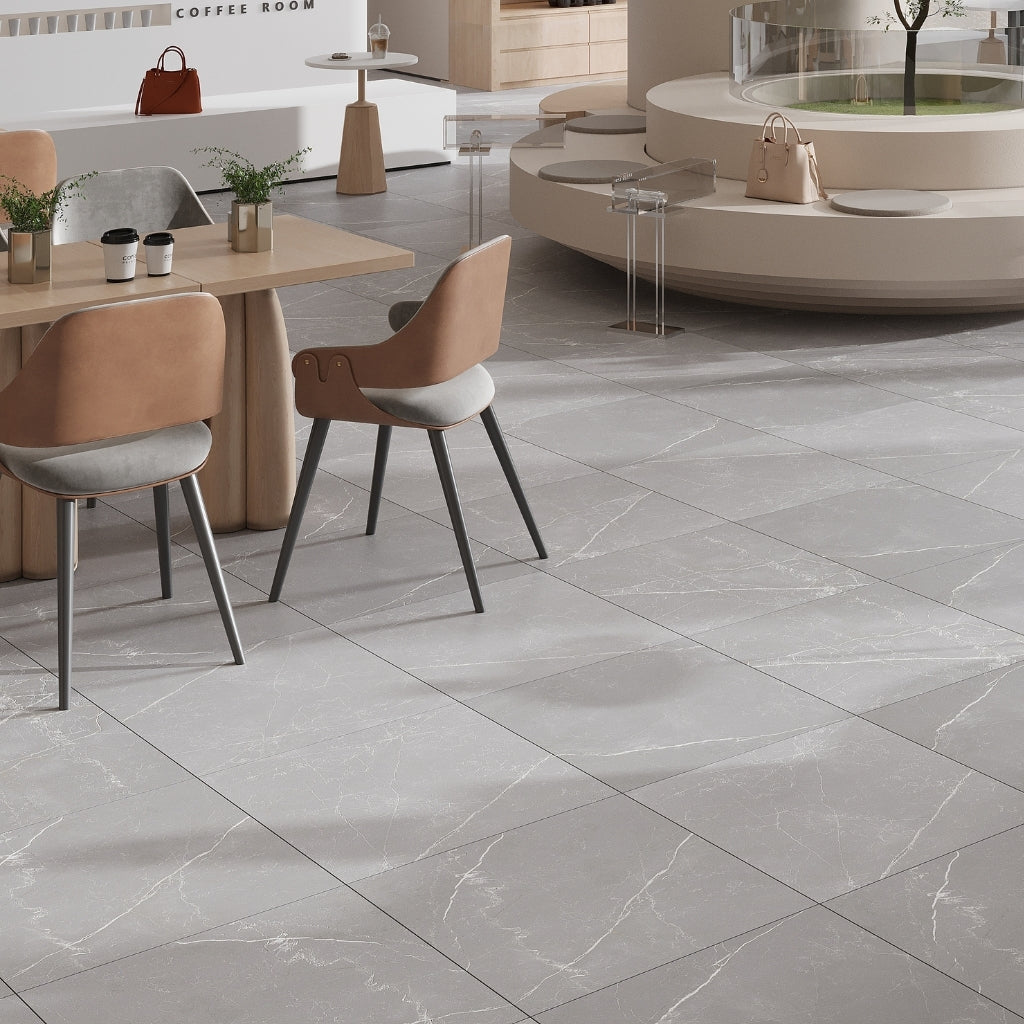 Ash Gray 24x24 Matte Color Body Porcelain Large Tile