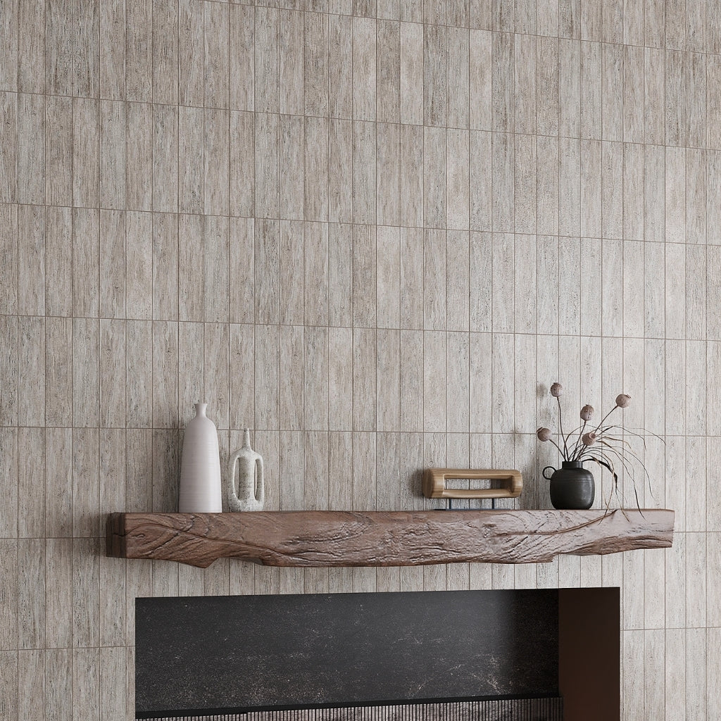 Wooden Grey 3x12 Textured Brick Tile