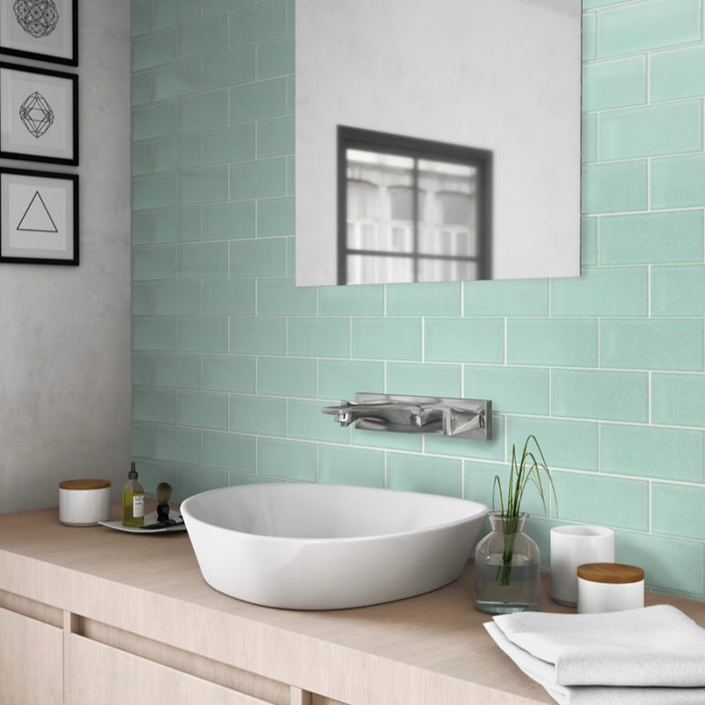 Blizzard Blue 3 x 6 Matte Glass Subway Tile – Tiletopia