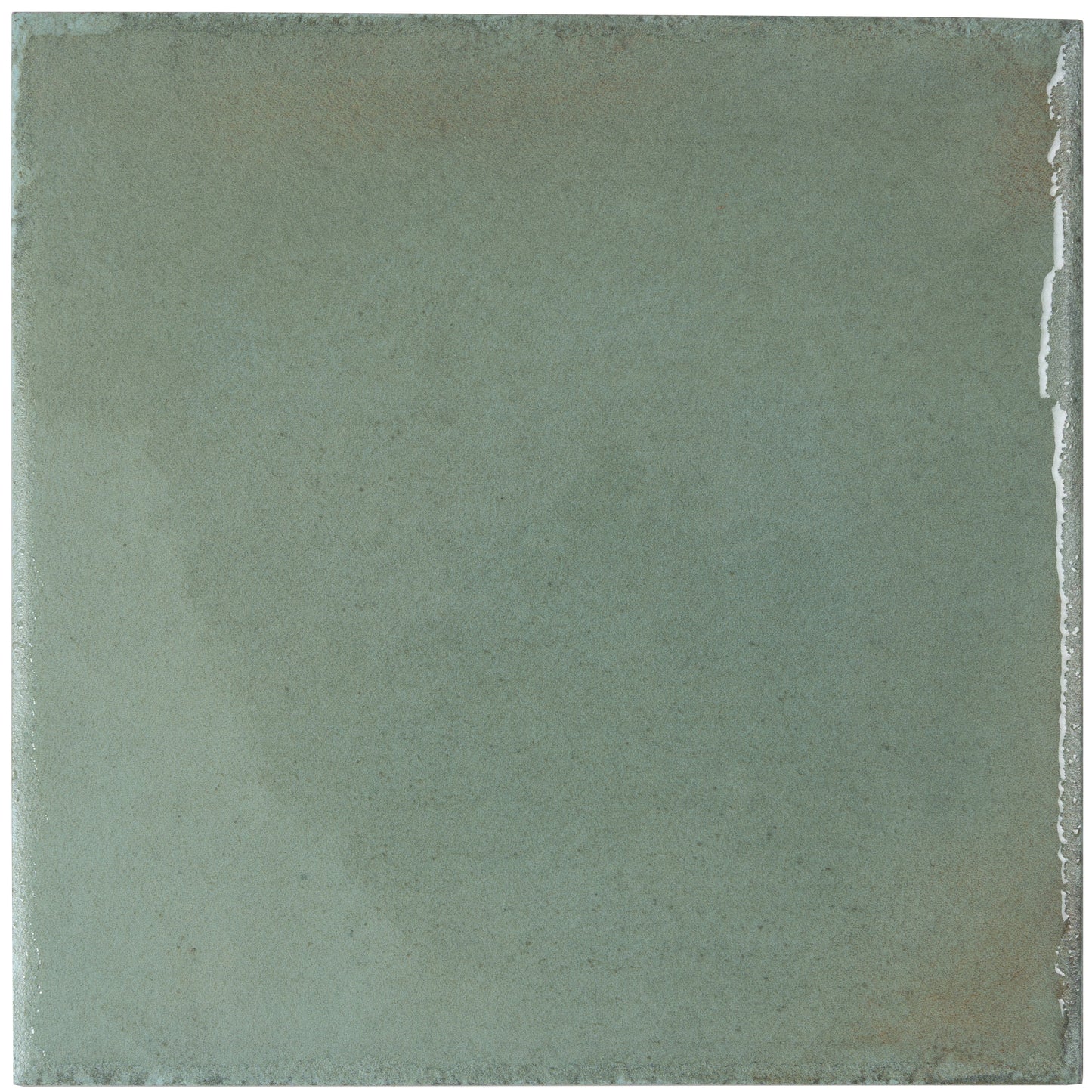 Soft Sage Green 8x8 Glossy Porcelain Zellige Square Subway Tile - Sample