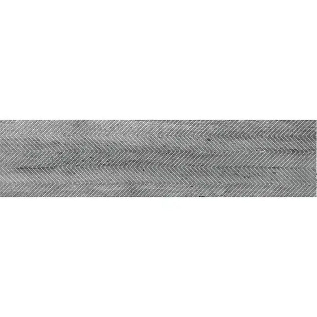 Gray 3x12 Textured Limestone Brick Tile - Sample