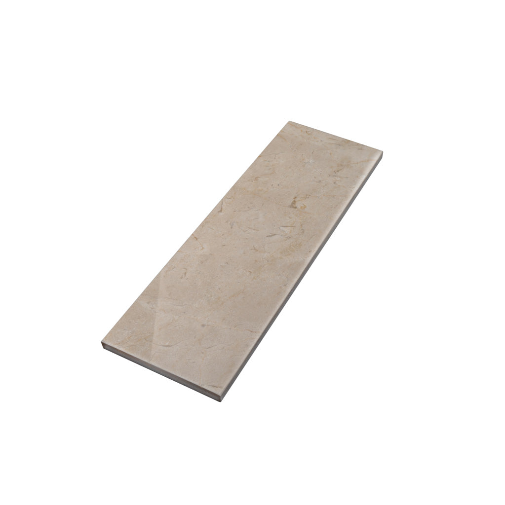 Beige 4 x 12 Polished Crema Marfil Marble Subway Tile