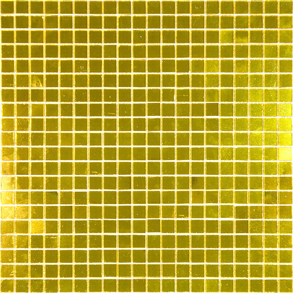 Honey Gold 12 x 12 Glossy Glass Mosaic Tile - Sample