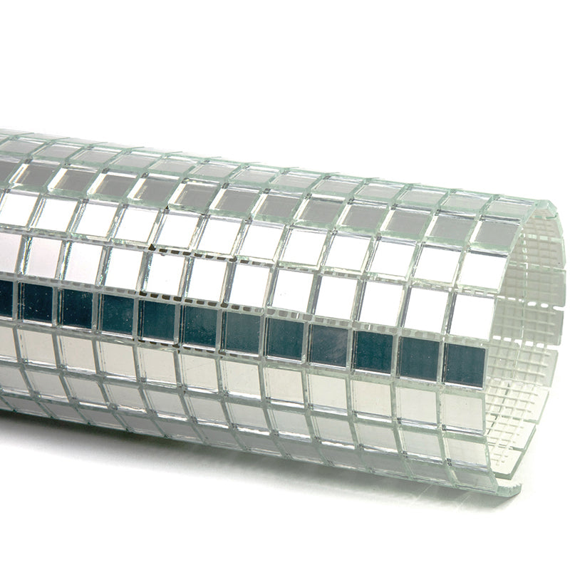 Silver 12 x 12 Glossy Glass Mosaic Tile - Sample