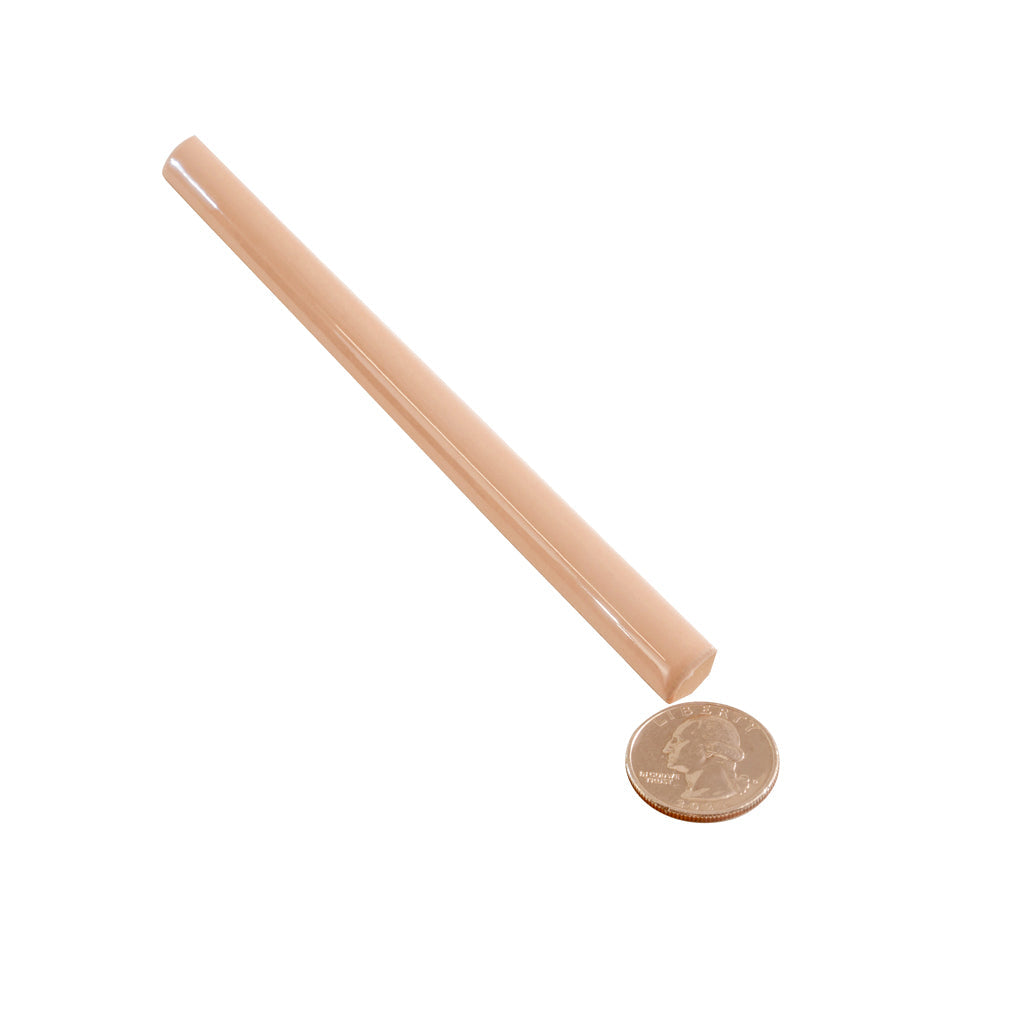 Powder Pink 0.5 x 8 Glossy Ceramic Pencil Trim