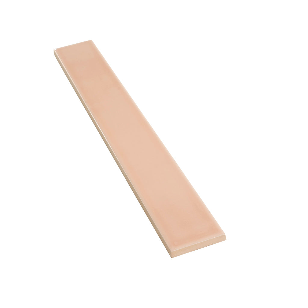 Powder Pink 2 x 16 Glossy Ceramic Subway Tile