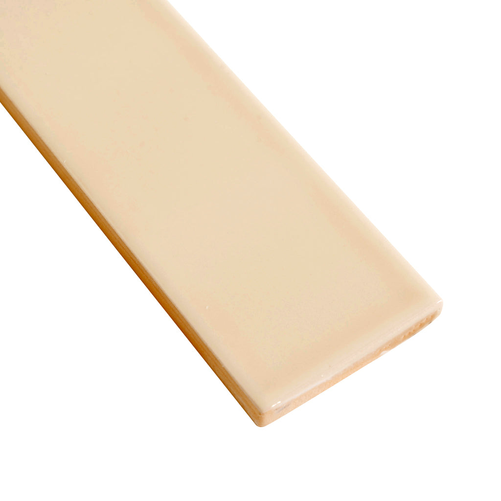 Alabaster Beige 2 x 16 Glossy Ceramic Subway Tile