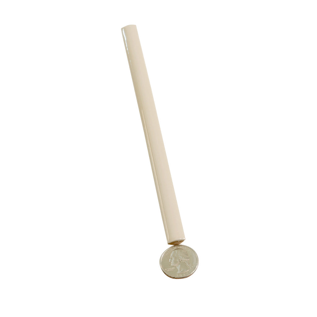 Alabaster Beige 0.5 x 8 Glossy Ceramic Pencil Trim - Sample
