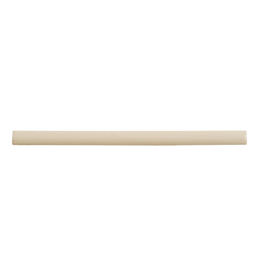 Alabaster Beige 0.5 x 8 Glossy Ceramic Pencil Trim