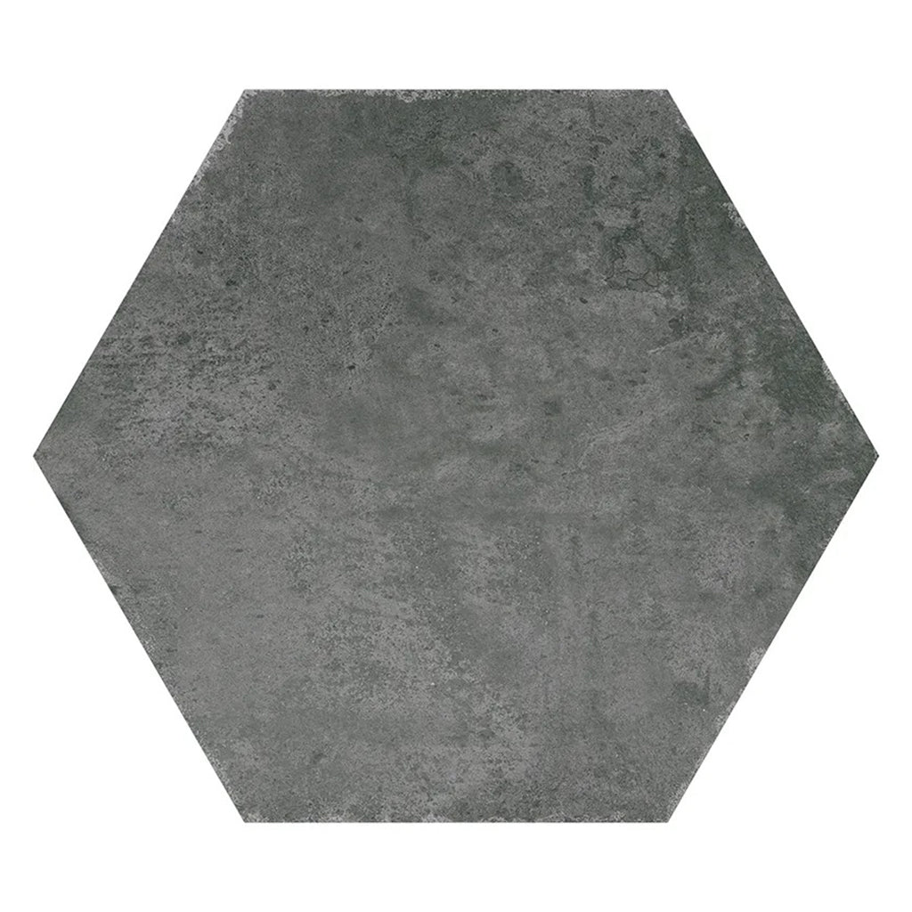 Charcoal Gray 9 x 11 Matte Porcelain Hexagon Tile