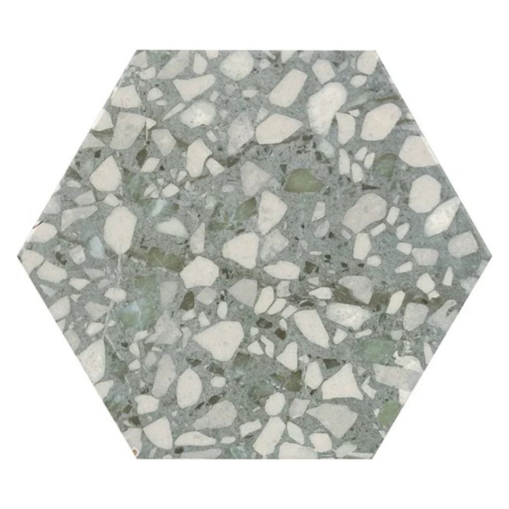 Sage Green 9 x 11 Matte Porcelain Hexagon Tile