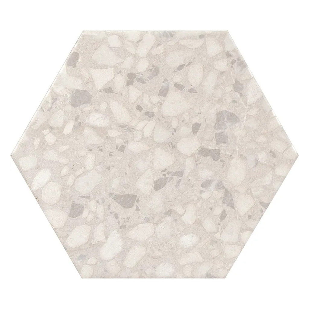 Soft Ivory-Beige 9 x 11 Matte Porcelain Hexagon Tile