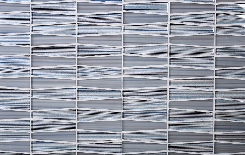 Blue 12 x 13 Glossy, Matte Glass Mosaic Tile - Sample