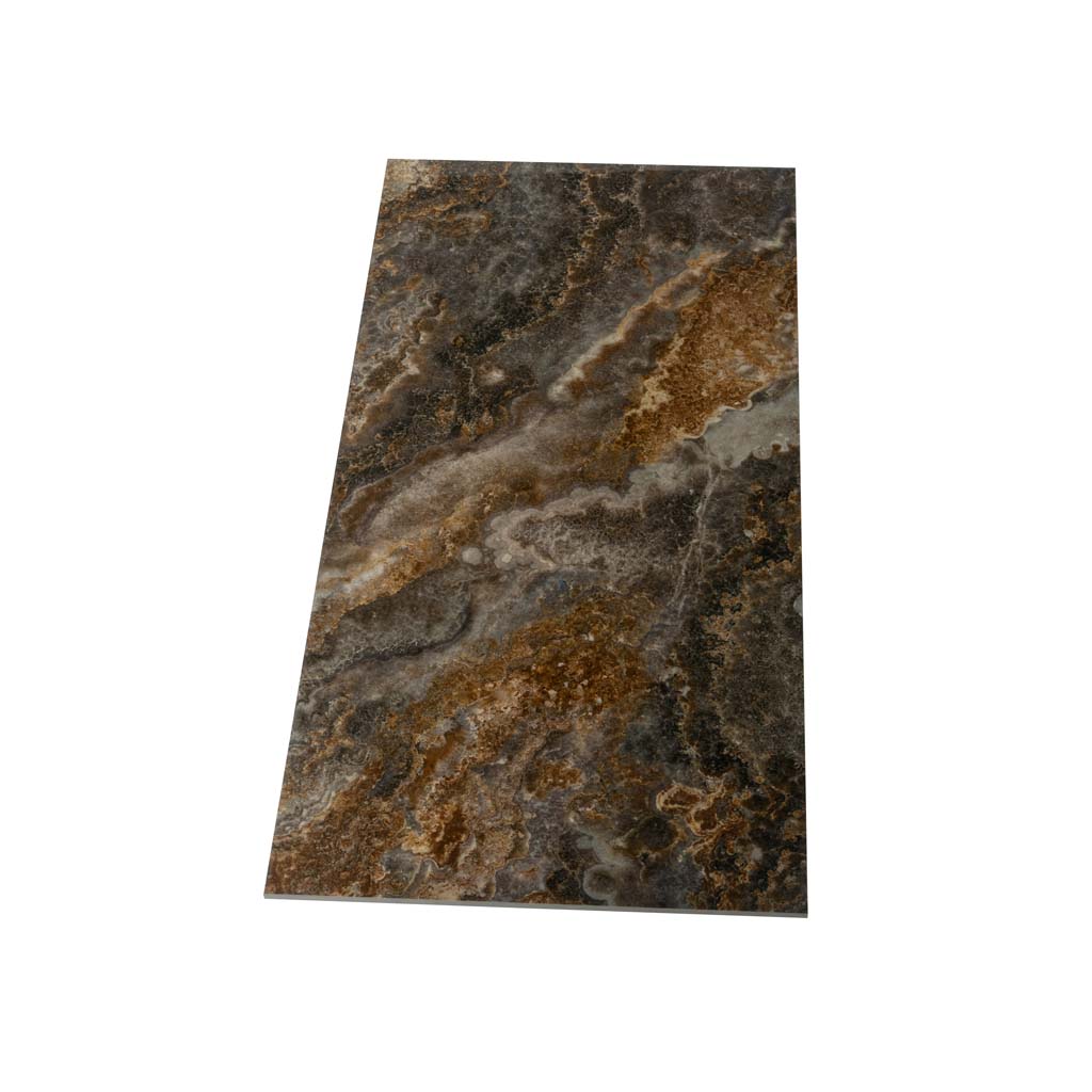 Brown 24 x 48 Polished Porcelain Large Tile - Sample