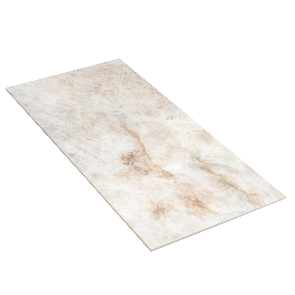 Light Cream Beige 24 x 48 Lappato Porcelain Large Tile