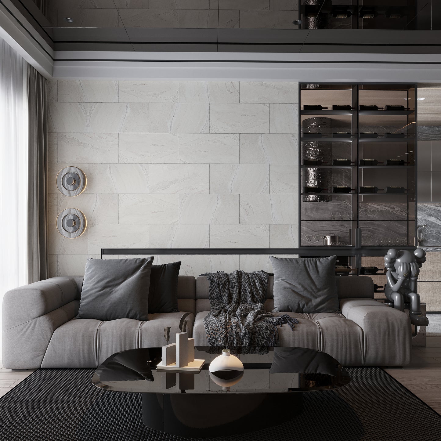 Stone Beige 12 x 24 Matte Porcelain Large Tile - Sample