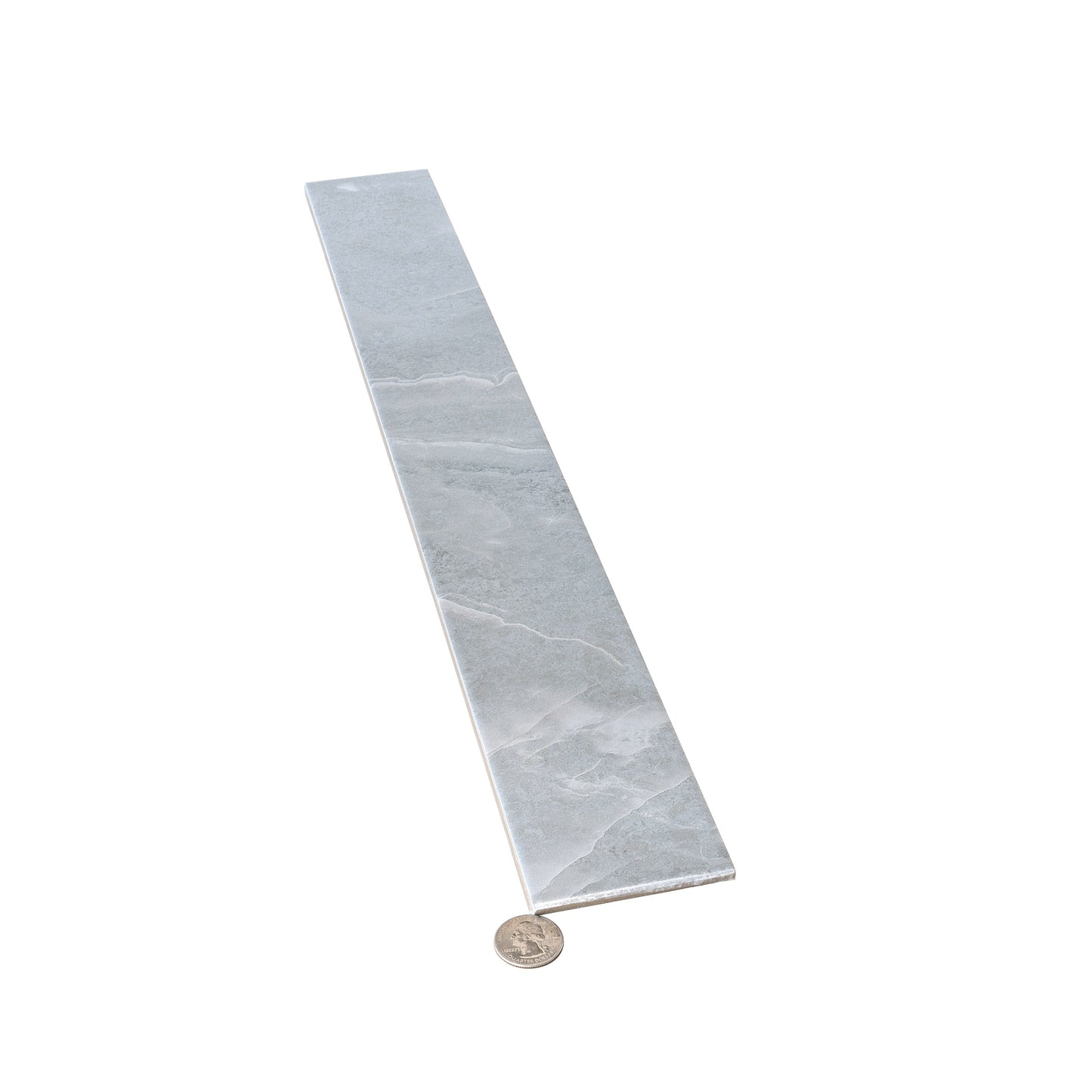 Soft Grey 3x24 Matte Porcelain Plank Tile - Sample