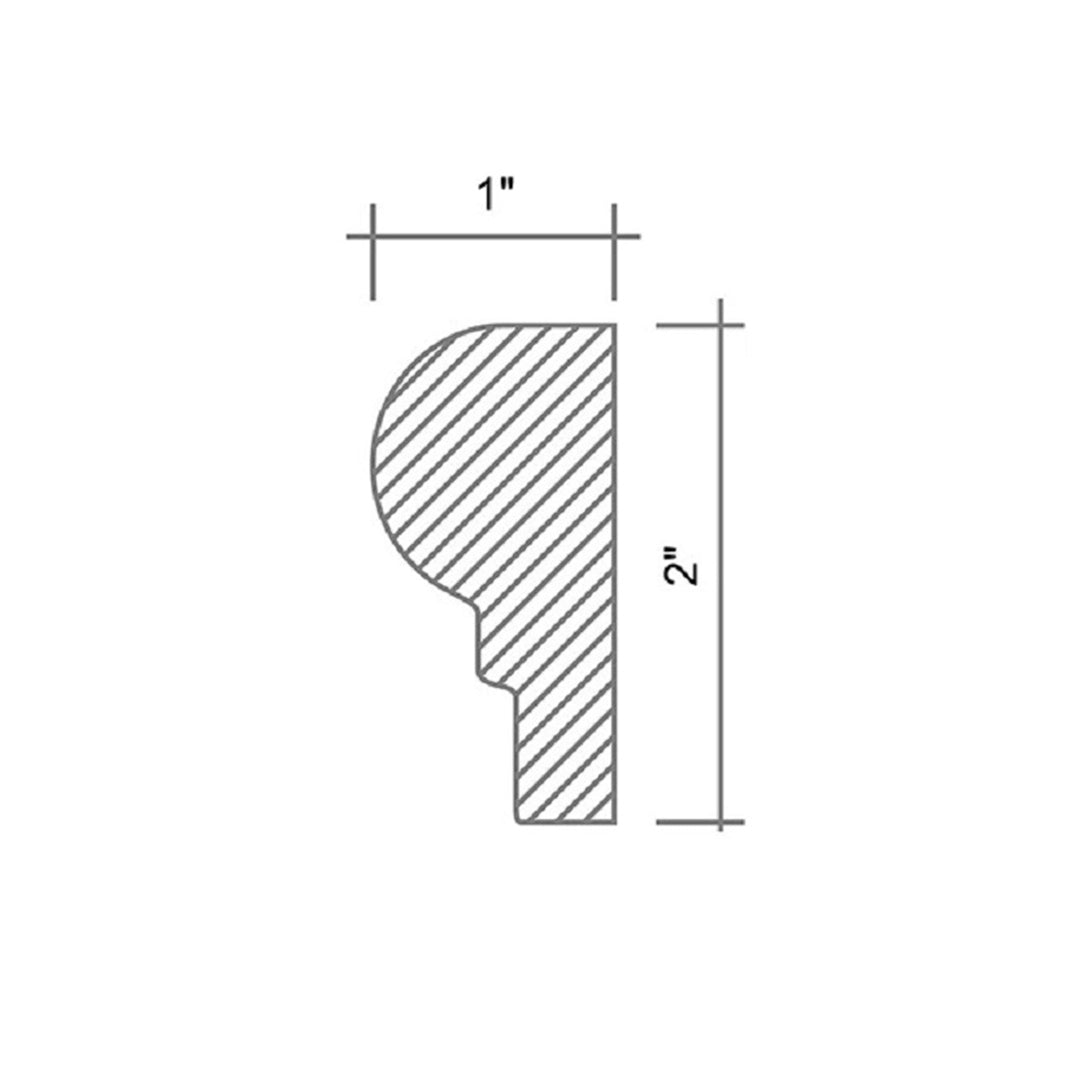 White 2 x 12 Polished Bianco Carrara Marble Chair Rail Trim