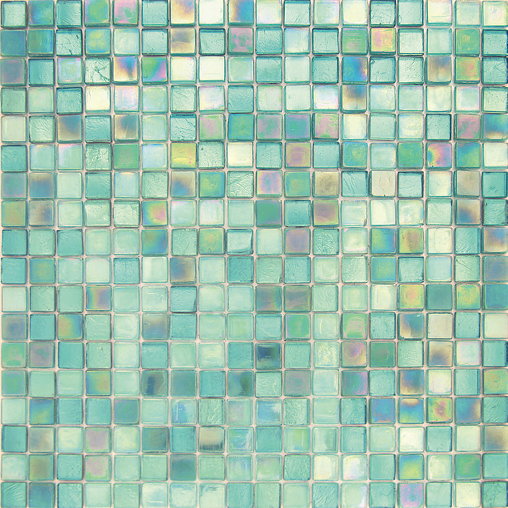 Mint Green 12 x 12 Glossy Glass Mosaic Tile - Sample