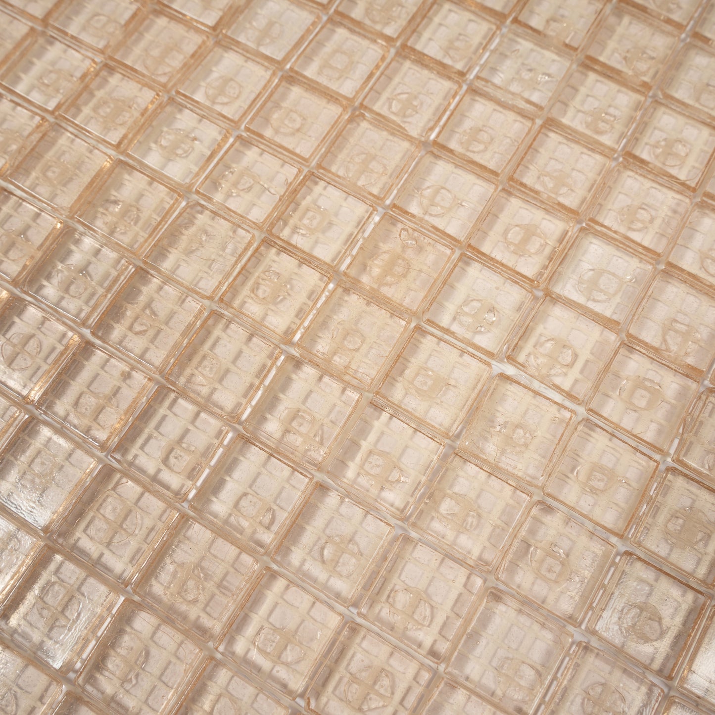 White and Brown 12x12 Glossy Glass Mosaic Tile