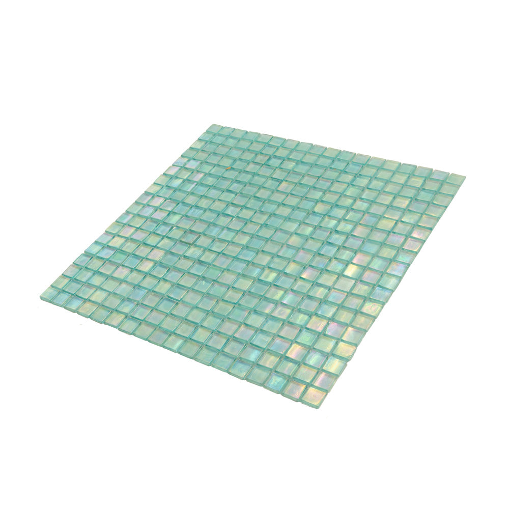 Sea Green 12 x 12 Glossy Glass Mosaic Tile - Sample