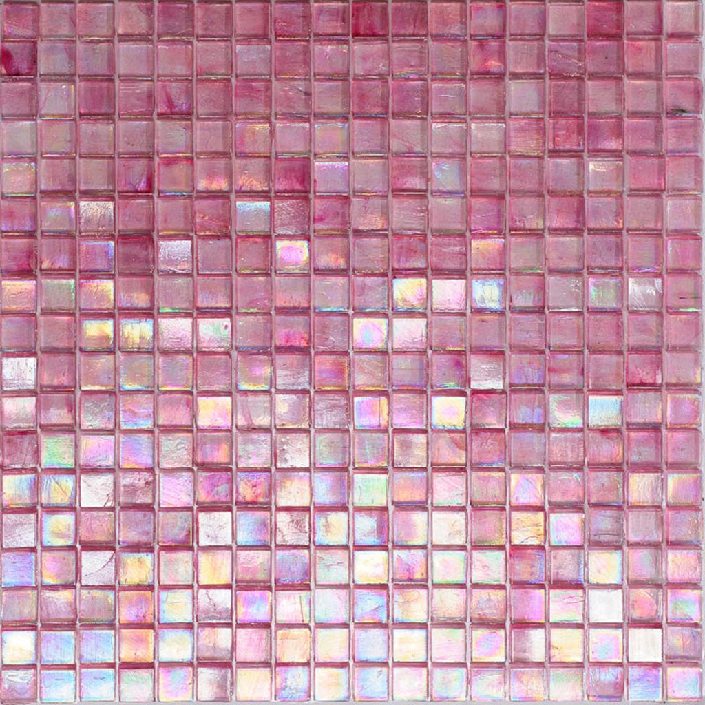 Foxy Pink 12 x 12 Glossy Glass Mosaic Tile - Sample