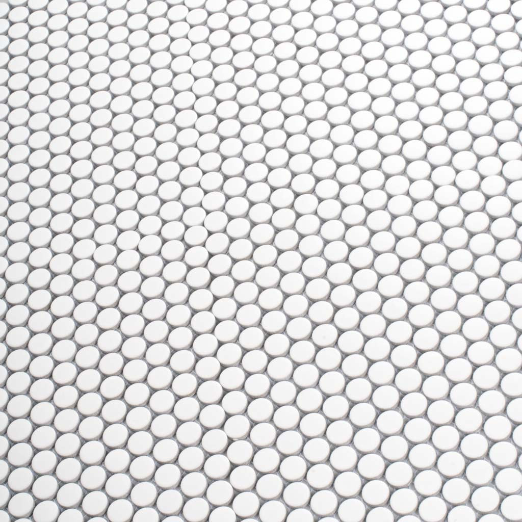 Pearl White 12 x 12 Matte Porcelain Mosaic Tile - Sample