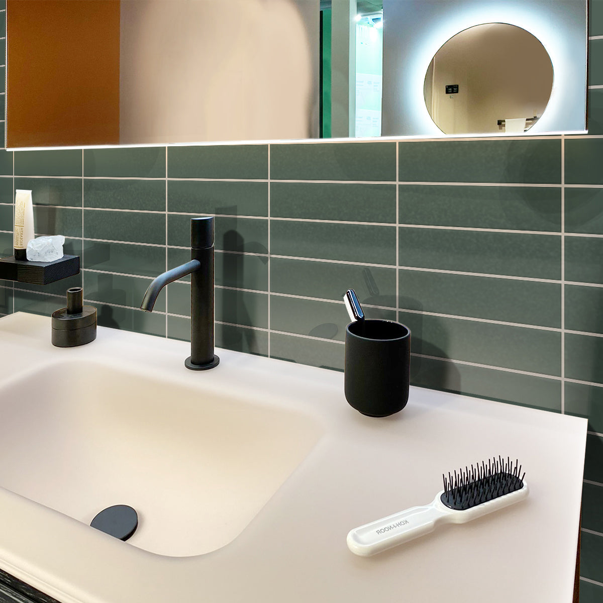 Green 2 x 8 Matte Ceramic Subway Tile - Sample