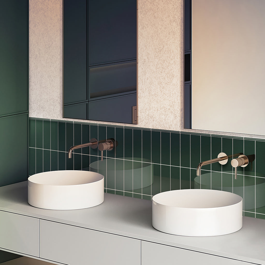 Green 0.5 x 8 Glossy Ceramic Pencil Trim - Sample