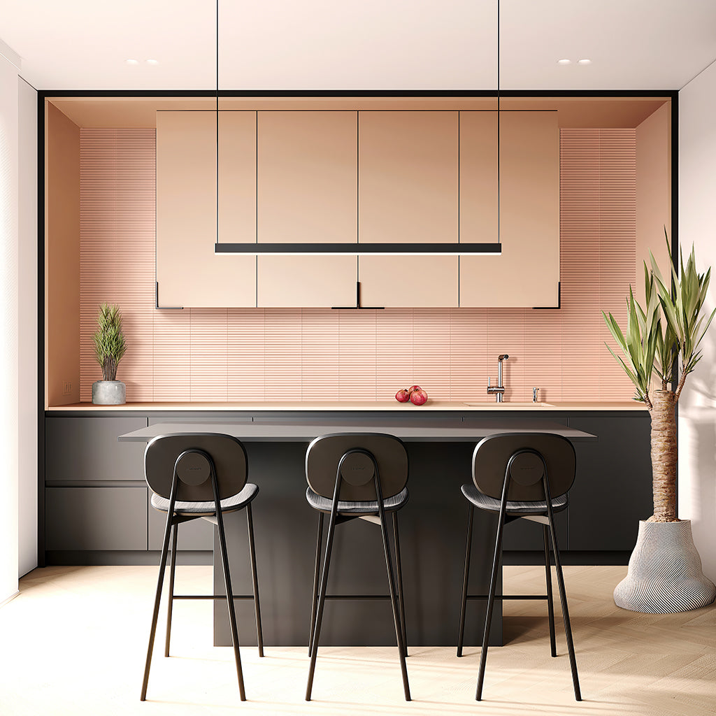 Pink 2 x 8 Glossy Ceramic Subway Deco Tile