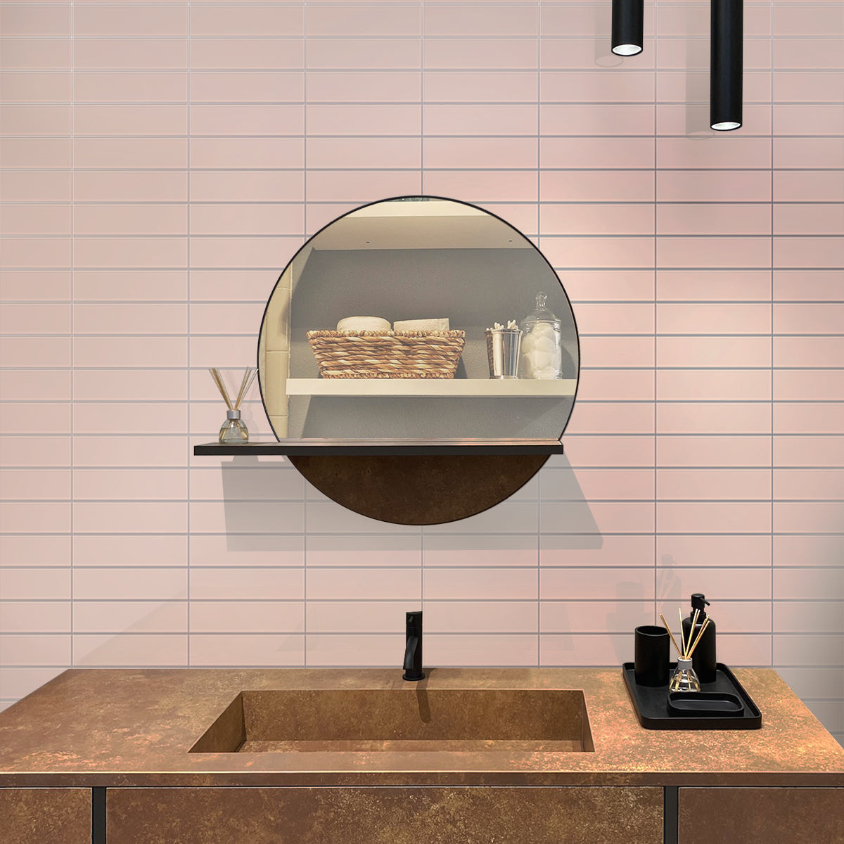 Pink 2 x 8 Glossy Ceramic Subway Tile - Sample