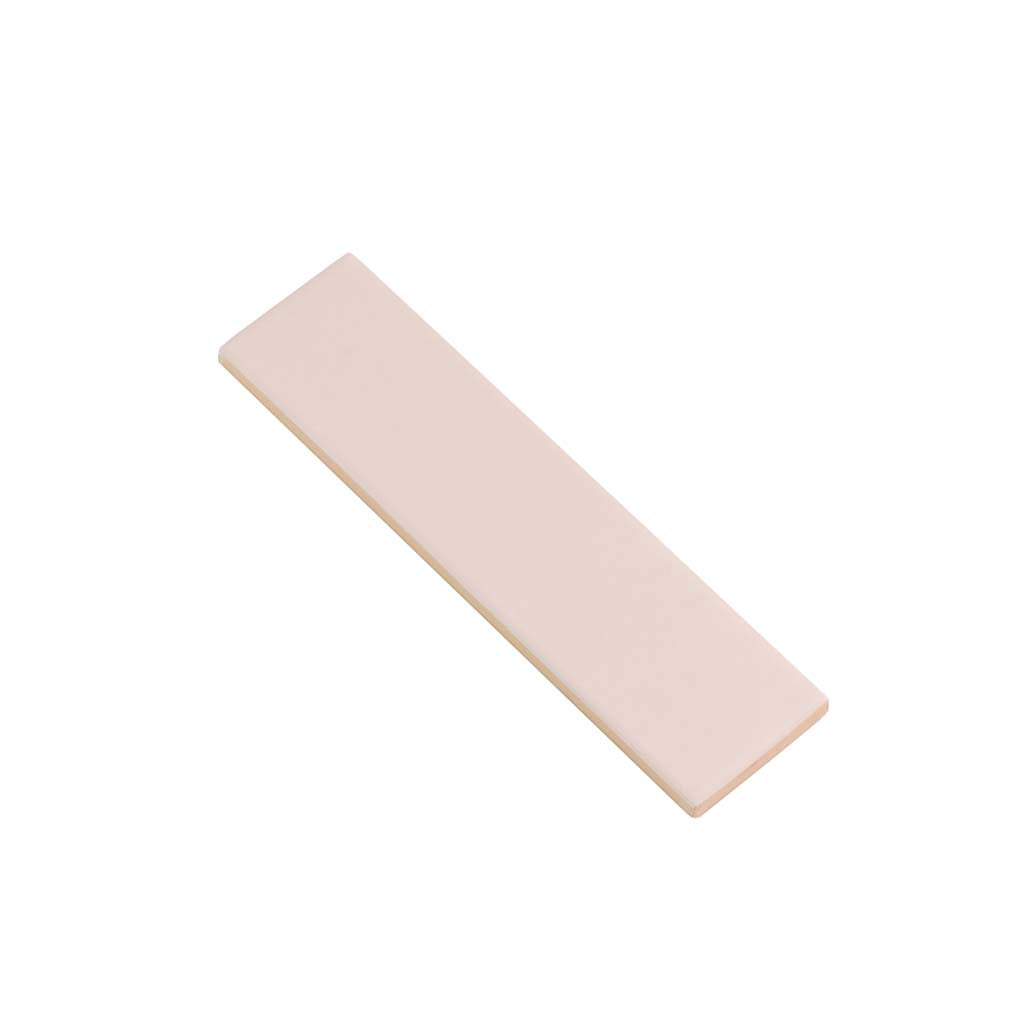 Pink 2x8 matte ceramic subway tile with smooth finish, rectangular shape for wall applications
