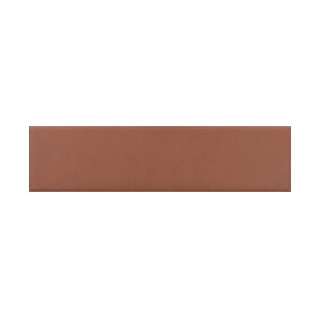 red 2x8 matte ceramic subway tile with smooth texture and rectangular shape
