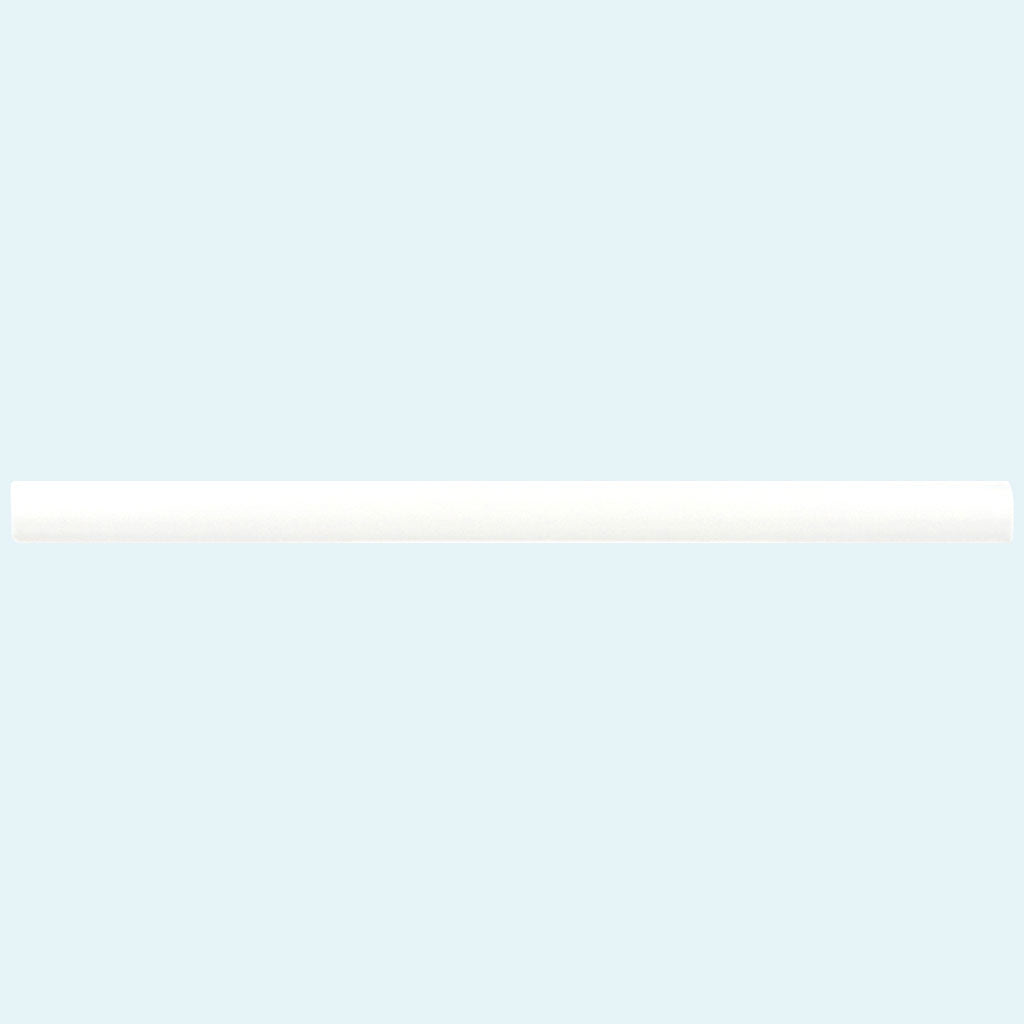 White 0.5 x 8 Matte Ceramic Pencil Trim - Sample