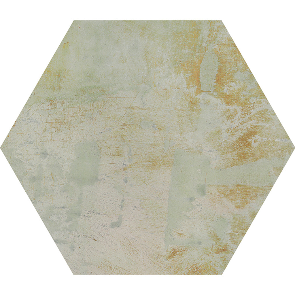 Moss Green 10 x 11 Natural Porcelain Hexagon Tile - Sample