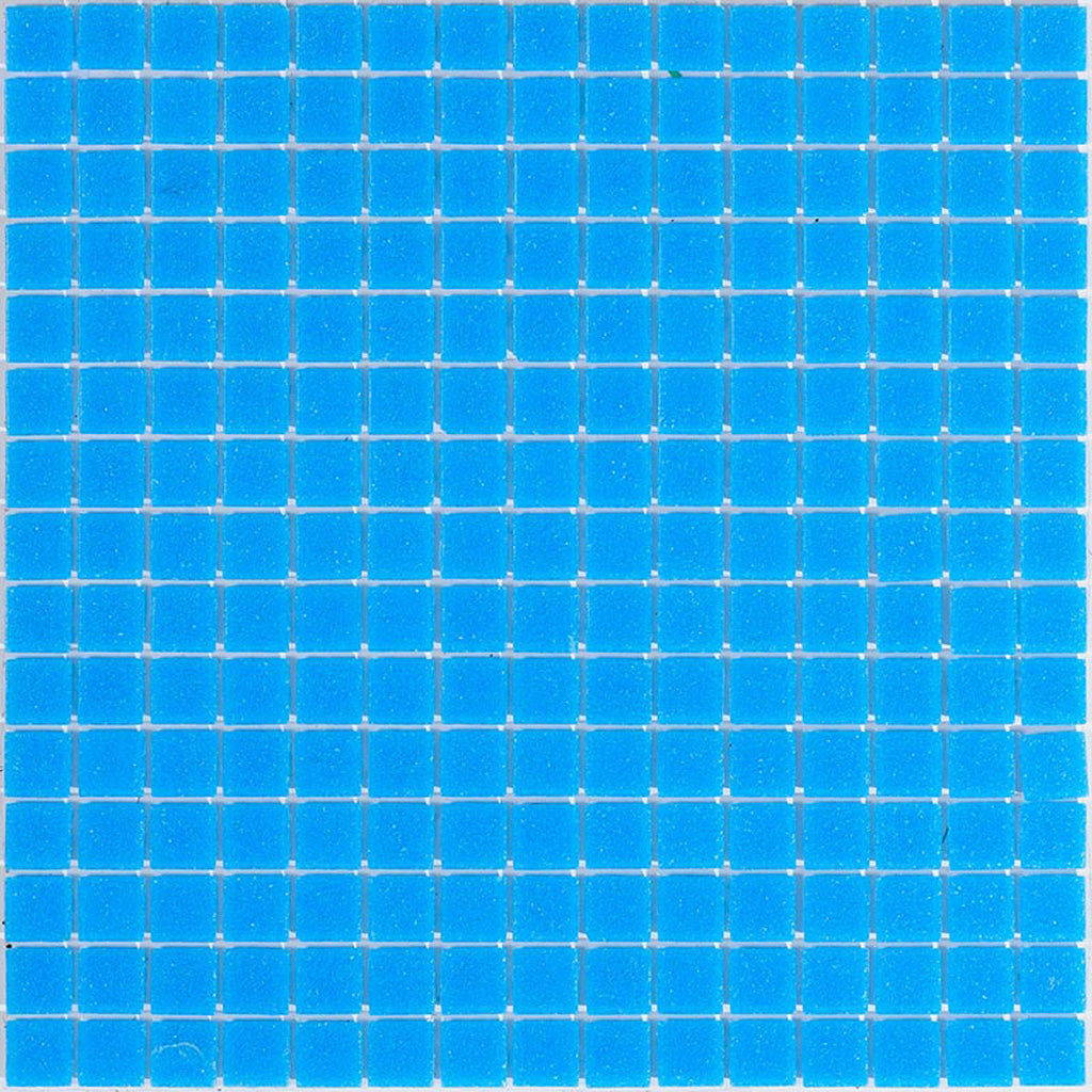 Dodger Blue 12 x 12 Glossy Glass Mosaic Tile - Sample