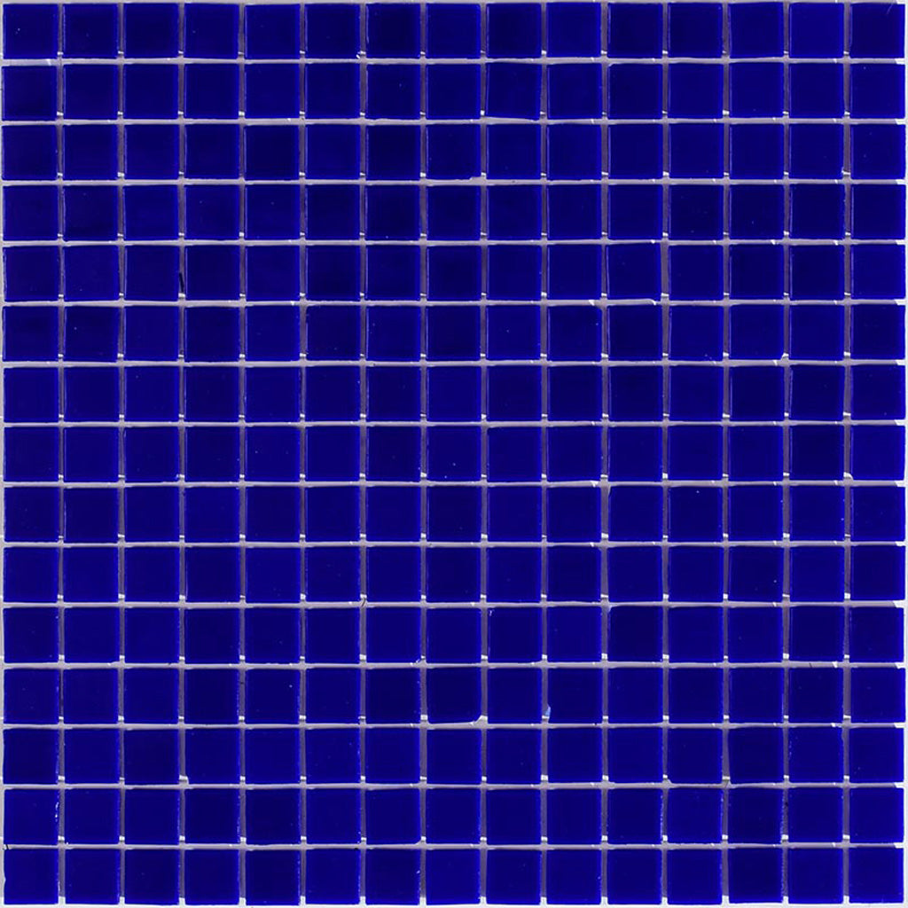 Royal Blue 12 x 12 Glossy Glass Mosaic Tile - Sample