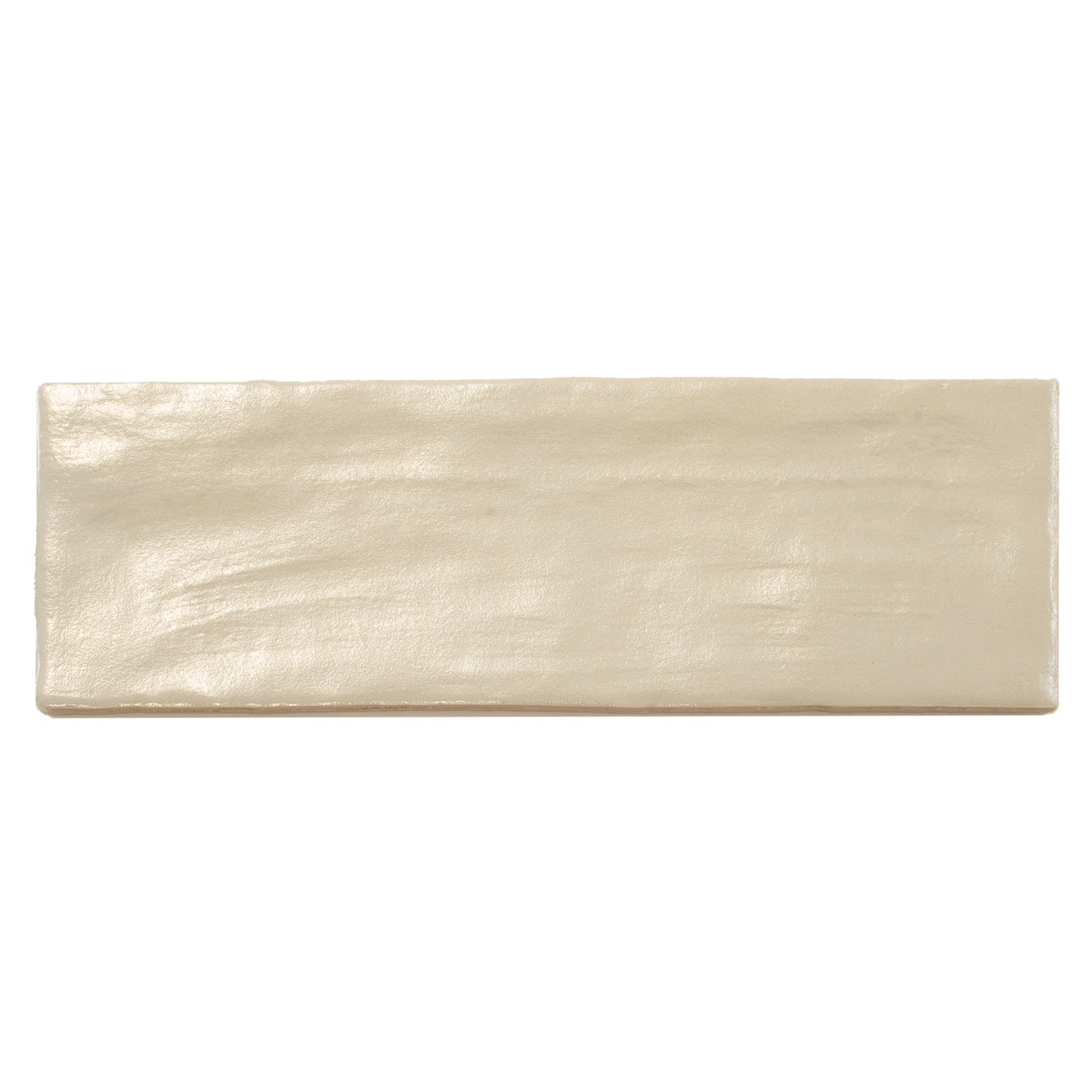 Light tea green ceramic subway tile 2.5x8 inches with glossy matte finish