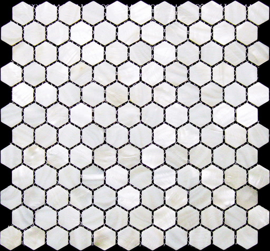 Chiffon White 12 x 12 Polished Mother of Pearl Shell Mosaic Tile