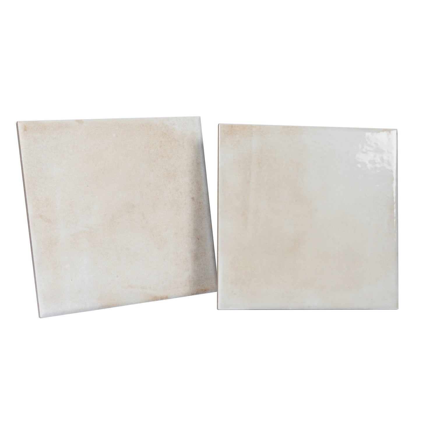 Creamy off-white 6x6 Matte Porcelain Zellige Square Tile - Sample