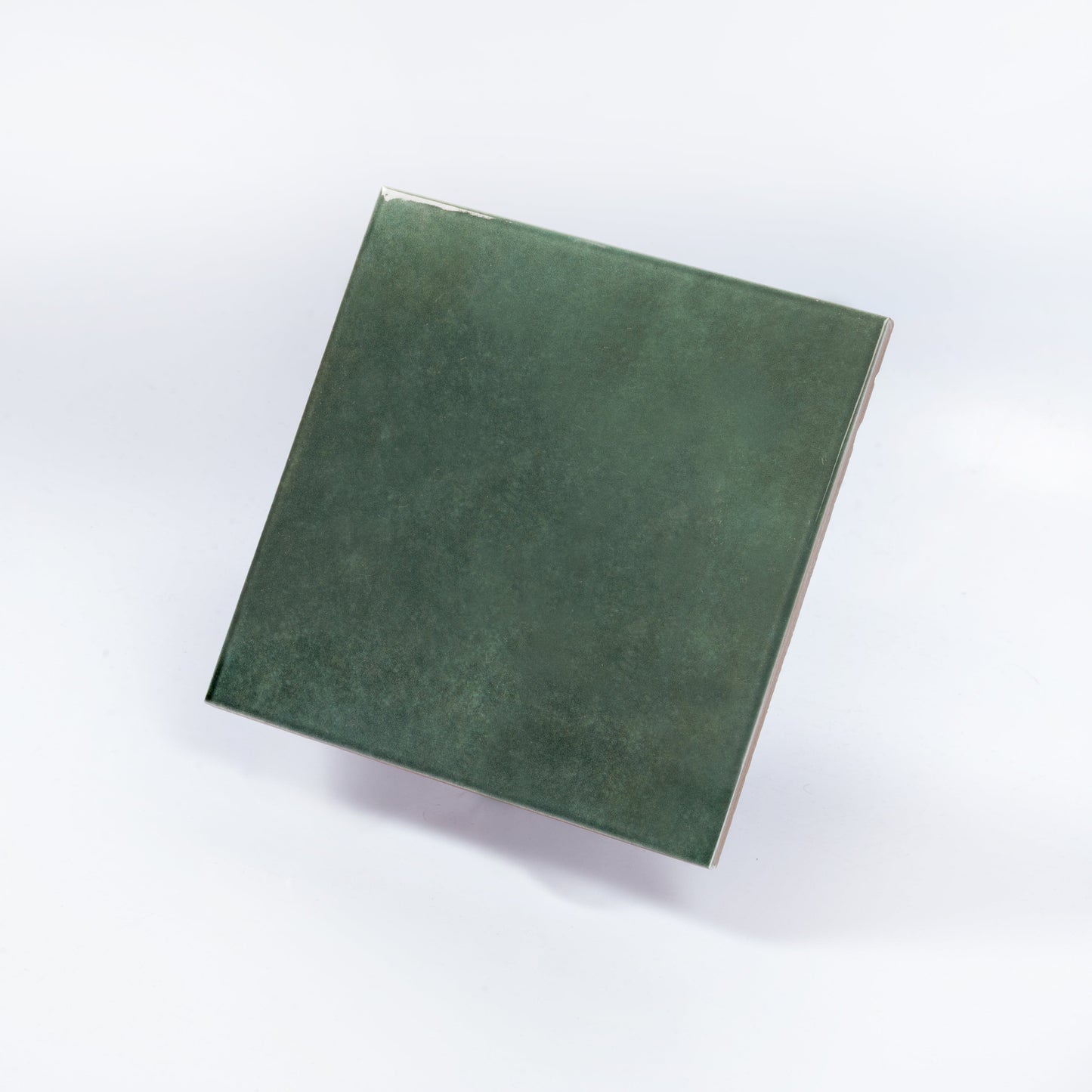 Moss Green 6x6 Glossy Porcelain Zellige Square Tile - Sample