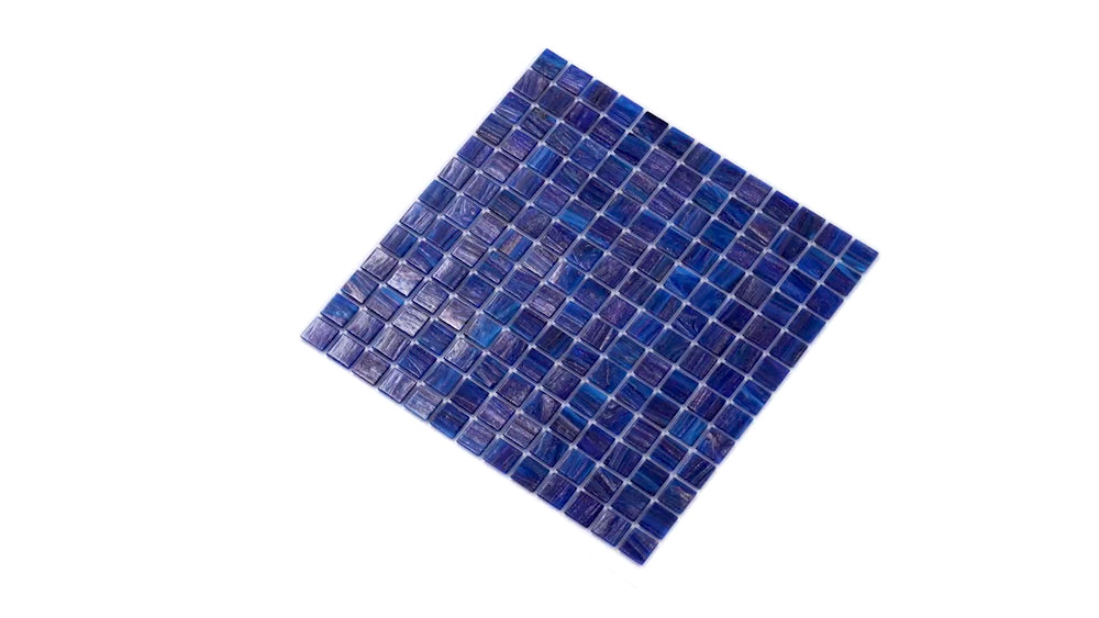 Egyptian Blue 12 x 12 Glossy Glass Mosaic Tile - Sample