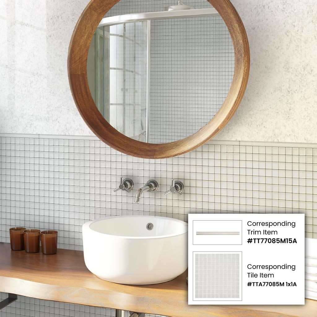 Warm Greige 12 x 12 Matte Glass Mosaic Tile