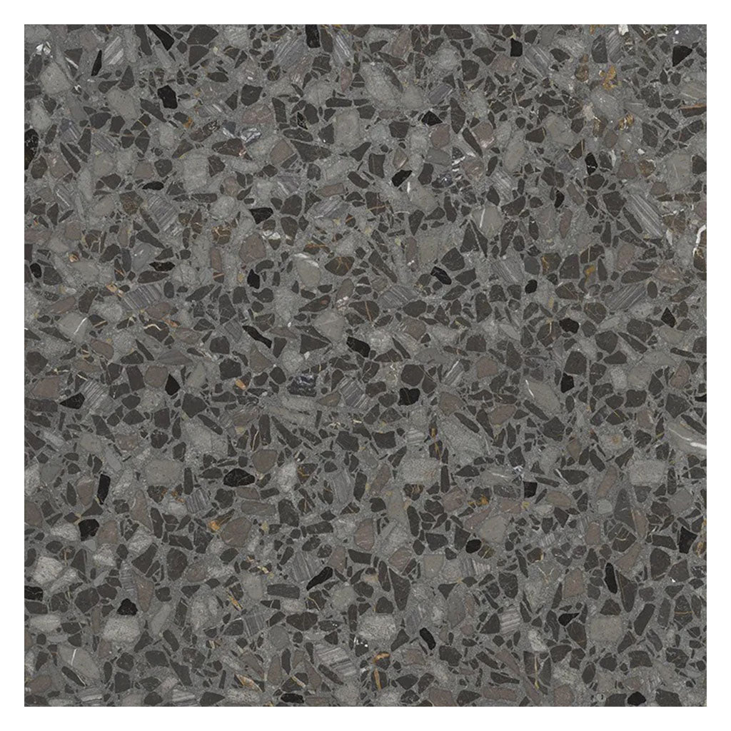 Charcoal Black with Gray Flecks 36 x 36 Matte Porcelain Large Tile - Sample