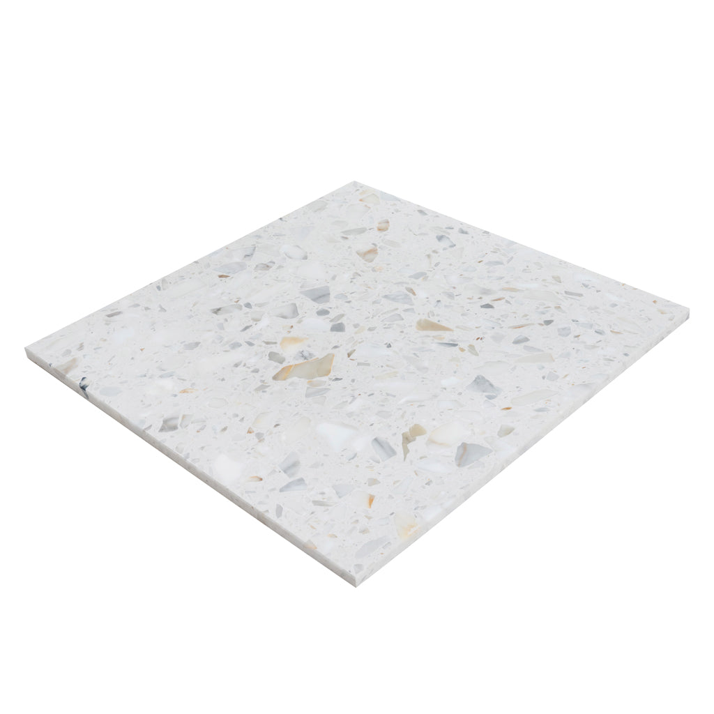 White Gold 24 x 24 Honed Terrazzo Large Tile