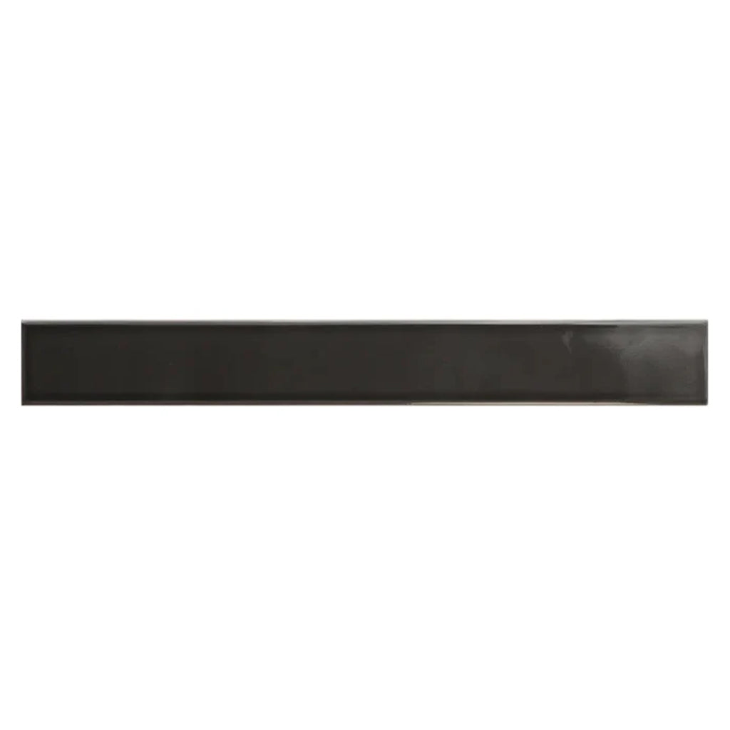 Jet Black 2 x 16 Glossy Ceramic Subway Tile
