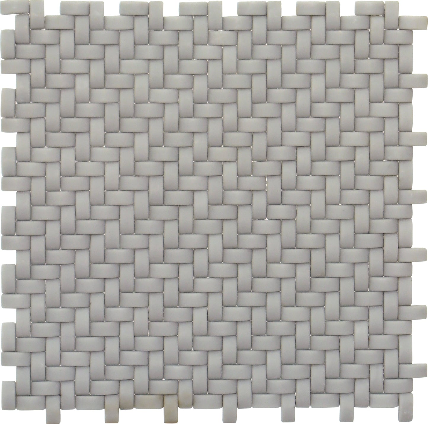 Fossil Gray 12x12 Matte Recycled Glass Mosaic Tile Sample